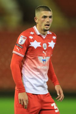 Barnsley 'den Max Watters # 36 EFL Kupası maçında Barnsley Manchester City U21' e karşı Oakwell, Barnsley, Birleşik Krallık, 26 Eylül 2023