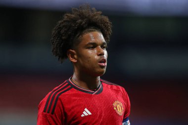 Manchester United 'ın 47 numaralı Shola Shoretire maçı EFL Kupası' nda Bolton Wanderers, Manchester United U21 'e karşı Toughsheet Community Stadyumu, Bolton, Birleşik Krallık, 26 Eylül 2023