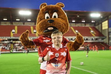 EFL Kupası maçında Toby Tyke 'ın maskotu Barnsley' e karşı Manchester City U21 Oakwell, Barnsley, Birleşik Krallık 'ta 26 Eylül 2023
