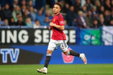 Manchester United 'dan Sam Murray # 72 EFL Kupası karşılaşmasında Bolton Wanderers, Manchester United U21' e karşı Toughsheet Community Stadyumu, Bolton, Birleşik Krallık, 26 Eylül 2023