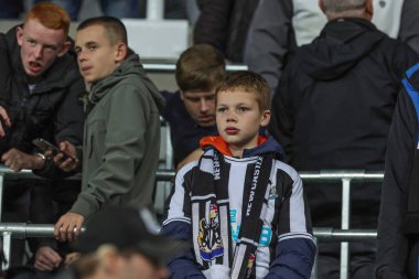 Newcastle taraftarları, 27 Eylül 202 'de İngiltere' nin Newcastle kentindeki St. James 's Park' ta oynanan Carabao Kupası Üçüncü Raund karşılaşması sırasında geldiler.