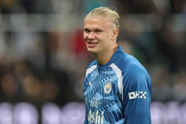 Manchester City 'den Erling Hland # 9. Carabao Kupası üçüncü tur karşılaşmasında Newcastle United Manchester City' ye karşı St. James 's Park, Newcastle, Birleşik Krallık, 27 Eylül 2023