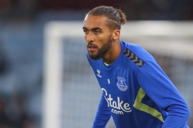 Dominic Calvert-Lewin # 9 Everton maç öncesi ısınma turunda Carabao Kupası 'nın önünde Aston Villa Everton' a karşı Villa Park, Birmingham, Birleşik Krallık, 27 Eylül 202