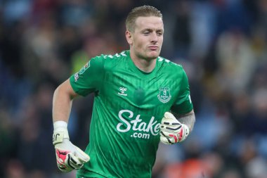 Everton 'dan Jordan Pickford # 1 Carabao Kupası Üçüncü Raundda Aston Villa Everton' a karşı Villa Park, Birmingham, Birleşik Krallık, 27 Eylül 202