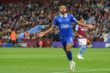 Everton 'dan Dominic Calvert-Lewin, 27 Eylül 202' de Birmingham, Villa Park 'ta oynanan Carabao Kupası üçüncü tur karşılaşmasında 0-2' lik galibiyetini kutluyor.