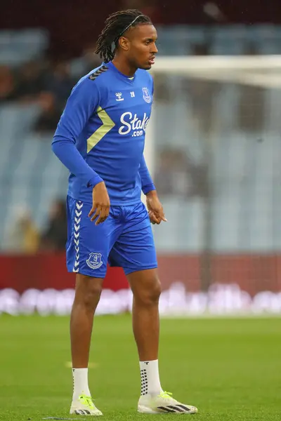 Youssef Chermiti Everton Pre Game Oppvarming Før Carabao Cup Tredje – stockfoto
