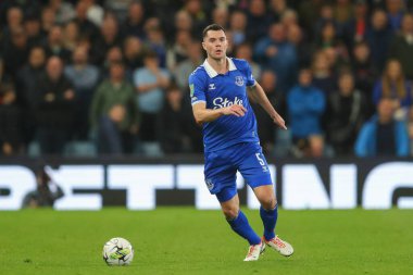 Everton 'dan Michael Keane # 5. Carabao Kupası Üçüncü Raund karşılaşmasında Aston Villa Everton' a karşı Villa Park, Birmingham, Birleşik Krallık, 27 Eylül 202