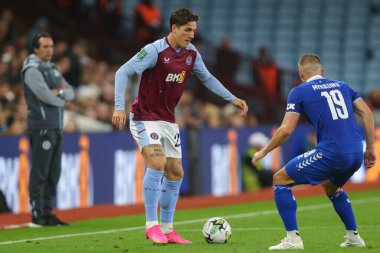 Aston Villa 'dan Nicol Zaniolo # 22 Carabao Kupası Üçüncü Raundda Aston Villa Everton' a karşı Villa Park, Birmingham, Birleşik Krallık, 27 Eylül 2023