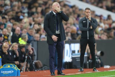 Sean Dyche, Carabao Kupası üçüncü tur karşılaşmasında Everton teknik direktörü Aston Villa, Everton 'a karşı Villa Park, Birmingham, Birleşik Krallık, 27 Eylül 202