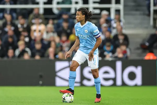 Nathan Manchester City Ball Carabao Cup Third Match Newcastle United — Stock Photo, Image