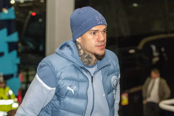 Ederson Manchester City Arrives Carabao Cup Third Match Newcastle United — стоковое фото
