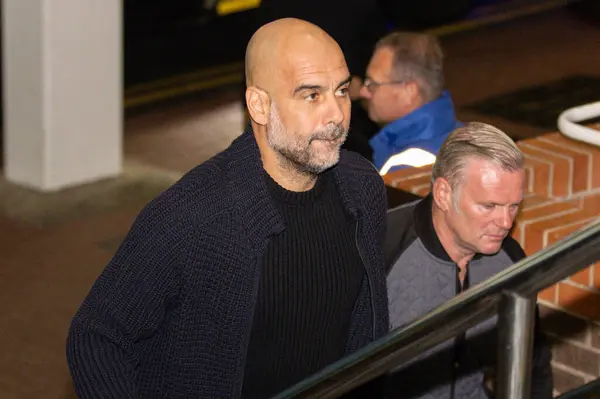 Pep Guardiola Manager Manchester City Arrives Carabao Cup Third Match — Stock Photo, Image