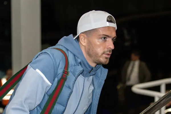 Jack Grealish Manchester City Arrives Carabao Cup Third Match Newcastle — Stock Photo, Image