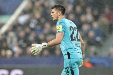Nick Pope # 22 Newcastle United UEFA Şampiyonlar Ligi maçı sırasında Borussia Dortmund 'a karşı St. James' s Park, Newcastle, İngiltere, 25 Ekim 2023
