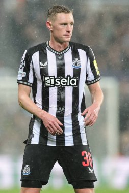Newcastle United 'dan Sean Longstaff # 36 UEFA Şampiyonlar Ligi maçı sırasında Newcastle United, Borussia Dortmund' a karşı St. James 's Park, Newcastle, İngiltere, 25 Ekim 2023