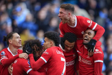 Liverpool 'dan Trent Alexander-Arnold 25 Kasım 2023' te Etihad Stadyumu 'nda oynanan Premier League maçında 1-1' lik skoru kutluyor.