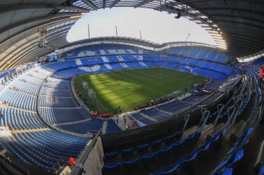 Etihad Stadyumu 'nun iç görüntüsü Premier League maçı öncesinde Manchester City ile Liverpool arasında Etihad Stadyumu, Manchester, İngiltere, 25 Kasım 2023