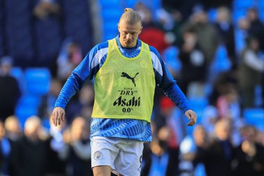 Manchester City - Etihad Stadyumu 'nda oynanan Premier League maçı öncesinde oynanan ısınma maçında 9. Erling Haaland