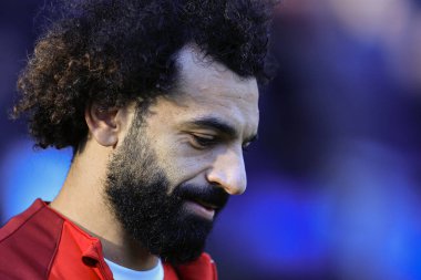 Liverpool 'dan Mohamed Salah # 11 Premier League maçı öncesinde Manchester City Liverpool' a karşı Etihad Stadyumu, Manchester, İngiltere, 25 Kasım 2023