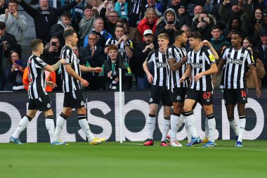 Newcastle United 'dan Alexander Isak 25 Kasım 2023' te St. James 's Park, Newcastle, İngiltere' de oynanan Premier League karşılaşmasında golünü kutluyor.