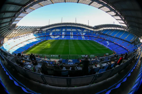 Etihad Stadyumu 'nun iç görüntüsü Premier League maçı öncesinde Manchester City ile Liverpool arasında Etihad Stadyumu, Manchester, İngiltere, 25 Kasım 2023