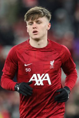 Liverpool 'dan Ben Doak # 50 UEFA Avrupa Ligi maçı sırasında Liverpool - LASK Anfield, Liverpool, Birleşik Krallık, 30 Kasım 2023