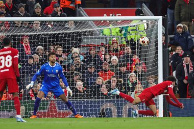 Liverpool 'dan Luis Daz # 7 UEFA Avrupa Ligi E Grubu Liverpool-LASK maçında Anfield, Liverpool, İngiltere' de 30 Kasım 2023 tarihinde 1-0 berabere kaldı.