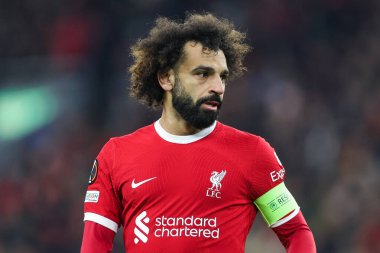 Liverpool 'dan Mohamed Salah # 11 UEFA Avrupa Ligi E Grubu karşılaşması sırasında Liverpool - LASK Anfield, Liverpool, Birleşik Krallık, 30 Kasım 2023