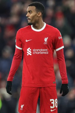 Ryan Gravenberch # 38 UEFA Avrupa Ligi maçı sırasında Liverpool - LASK Anfield, Liverpool, Birleşik Krallık, 30 Kasım 2023
