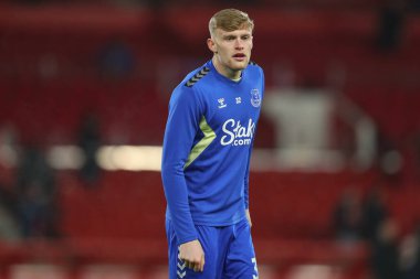 Everton 'dan Jarrad Branthwaite # 32 Premier League maçı öncesinde oynanan ısınma maçında Nottingham Forest Everton' a karşı City Ground, Nottingham, İngiltere, 2 Aralık 2023