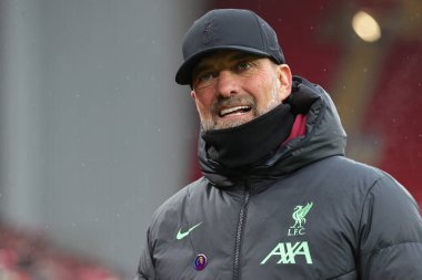 Liverpool Premier Lig maçında Jrgen Klopp teknik direktörü Liverpool, Liverpool 'a karşı Anfield, Liverpool, İngiltere, 3 Aralık 2023