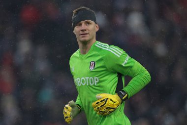 Fulham 'dan Bernd Leno # 17 Premier Lig maçı sırasında Liverpool Fulham' a karşı Anfield, Liverpool, İngiltere, 3 Aralık 2023
