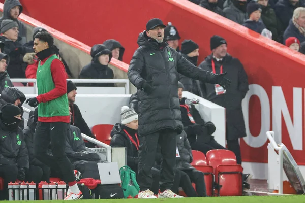 Jrgen Klopp Allenatore Del Liverpool Reagisce Durante Partita Premier League — Foto Stock