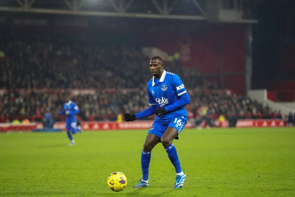 Abdoulaye Doucour Everton Ação Durante Jogo Premier League Nottingham Forest — Fotografia de Stock