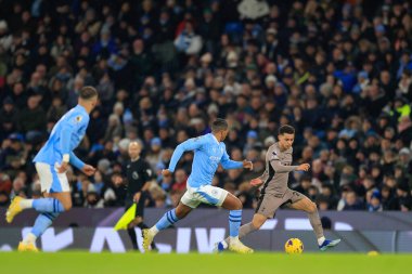 Tottenham Hotspur 'dan Brennan Johnson # 22 Premier Lig karşılaşmasında topla ilerliyor Manchester City - Tottenham Hotspur Etihad Stadyumu, Manchester, İngiltere, 3 Aralık 2023