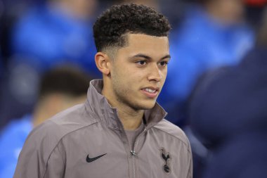 Brennan Johnson # 22 Tottenham Hotspur Premier Lig karşılaşması öncesinde Manchester City Tottenham Hotspur 'a karşı Etihad Stadyumu, Manchester, İngiltere, 3 Aralık 2023