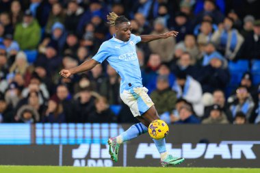 Manchester City 'den Jrmy Doku # 11 Premier League maçı sırasında Etihad Stadyumu' nda Manchester City Tottenham Hotspur 'a karşı, 3 Aralık 2023