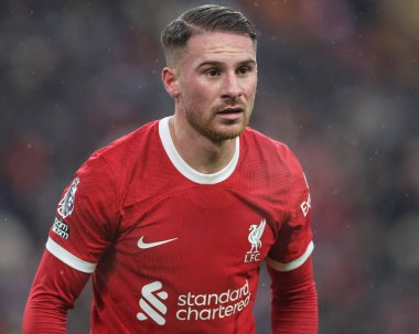 Liverpool 'dan Alexis Mac Allister # 10 Premier Lig maçı sırasında Liverpool Fulham' a karşı Anfield, Liverpool, İngiltere, 3 Aralık 2023