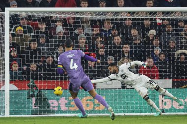 Liverpool 'lu Virgil van Dijk 6 Aralık 2023' te Bramall Lane, Sheffield, İngiltere 'de oynanan Premier League maçı Sheffield United-Liverpool maçında 0-1' lik skorla gol attı.