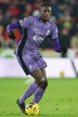 Liverpool 'dan İbrahima Konat # 5 Premier League maçında Sheffield United Liverpool' a karşı Bramall Lane, Sheffield, İngiltere, 6 Aralık 2023