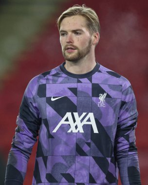 Liverpool 'dan Caoimhin Kelleher # 62 Premier Lig karşılaşmasında Sheffield United Liverpool' a karşı Bramall Lane, Sheffield, İngiltere, 6 Aralık 2023