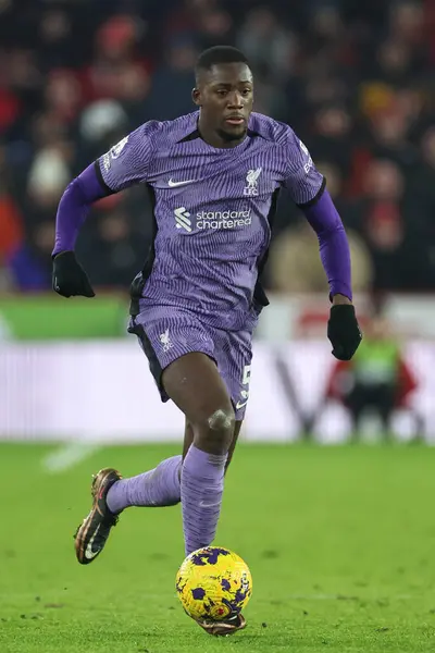 Ibrahima Konat Liverpool Action Premier League Match Sheffield United Liverpool — Fotografia de Stock