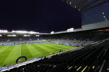 UEFA Şampiyonlar Ligi karşılaşması öncesinde St James Park 'ın genel görünümü Newcastle United ile AC Milan arasındaki St. James' s Park, Newcastle, İngiltere, 13 Aralık 2023