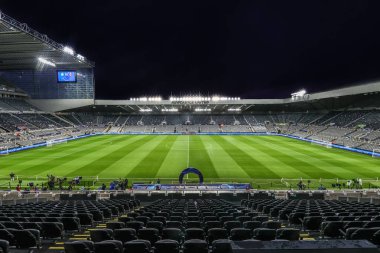 UEFA Şampiyonlar Ligi karşılaşması öncesinde St James Park 'ın genel görünümü Newcastle United ile AC Milan arasındaki St. James' s Park, Newcastle, İngiltere, 13 Aralık 2023