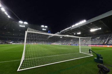 UEFA Şampiyonlar Ligi karşılaşması öncesinde St James Park 'ın genel görünümü Newcastle United ile AC Milan arasındaki St. James' s Park, Newcastle, İngiltere, 13 Aralık 2023