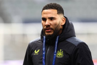 Jamaal Lascelles # 6 UEFA Şampiyonlar Ligi maçı sırasında Newcastle United St. James 's Park, Newcastle' da AC Milan 'a karşı, 13 Aralık 2023