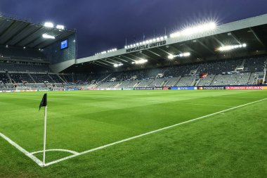 UEFA Şampiyonlar Ligi karşılaşması öncesinde St James Park 'ın genel görünümü Newcastle United ile AC Milan arasındaki St. James' s Park, Newcastle, İngiltere, 13 Aralık 2023