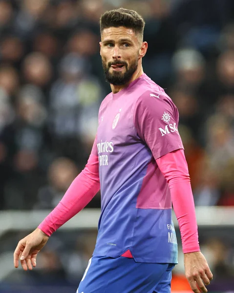 stock image Olivier Giroud #9 of AC Milan during the UEFA Champions League match Newcastle United vs AC Milan at St. James's Park, Newcastle, United Kingdom, 13th December 2023