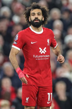 Liverpool 'dan Mohamed Salah 17 Aralık 202' de Anfield, Liverpool, İngiltere 'de Liverpool Manchester United maçında