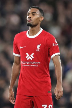 Liverpool 'dan Ryan Gravenberch Premier League maçı sırasında Liverpool Manchester United' a karşı Anfield, Liverpool, İngiltere, 17 Aralık 202